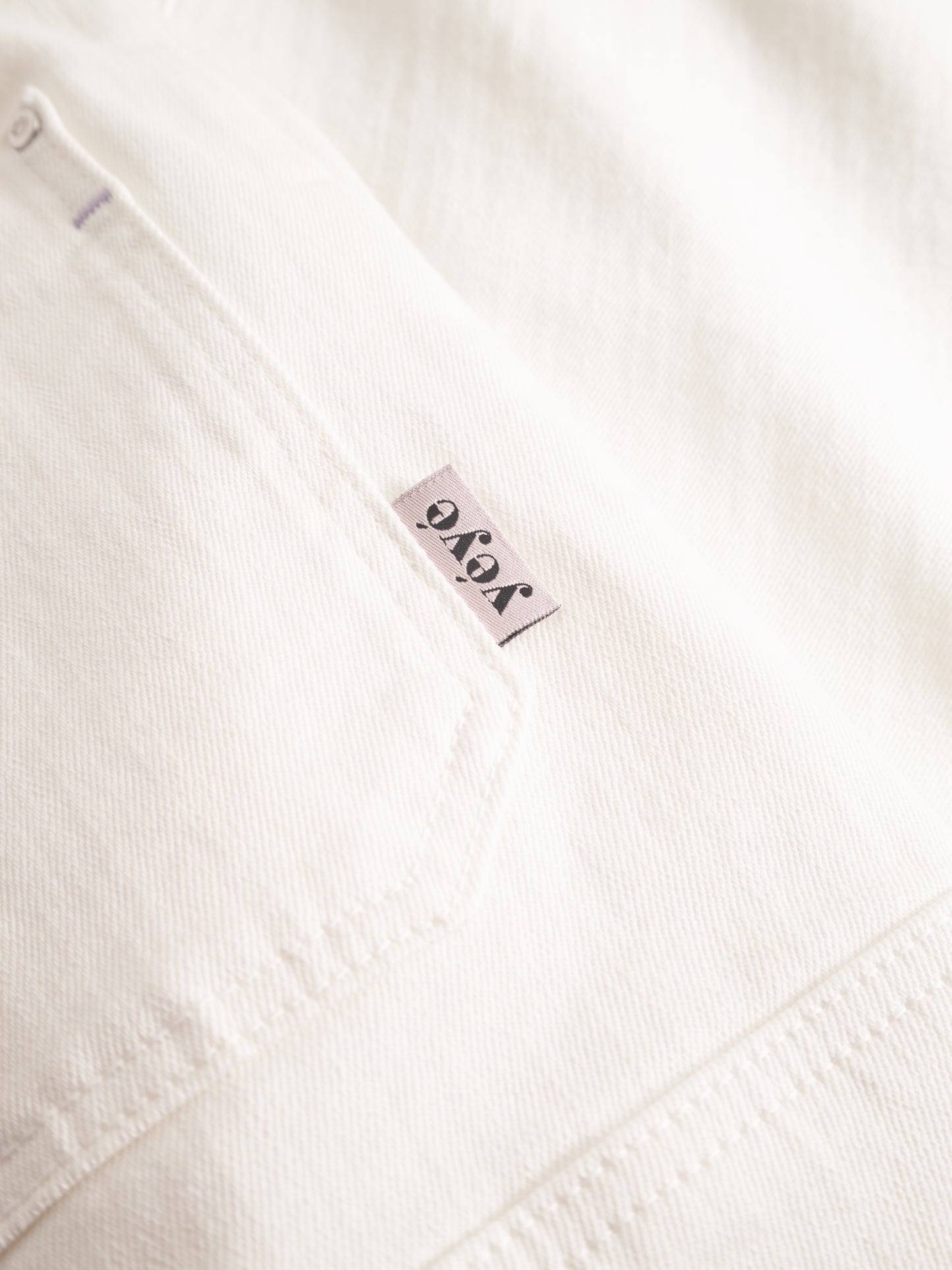 Weisse A-Form Jeans-Jacke von Mademoiselle Yéyé