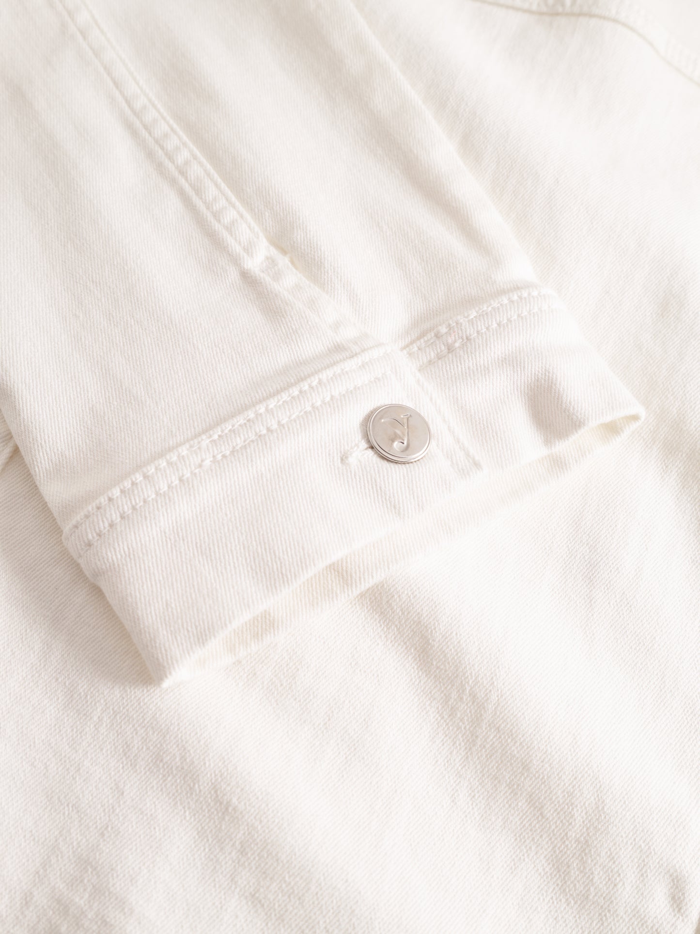 Weisse A-Form Jeans-Jacke von Mademoiselle Yéyé