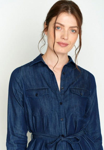 SALE -50%: Blusenkleid in Denim von Greenbomb
