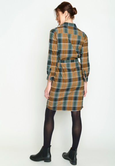 SALE -50%: Blusenkleid kariert in Forest von Greenbomb