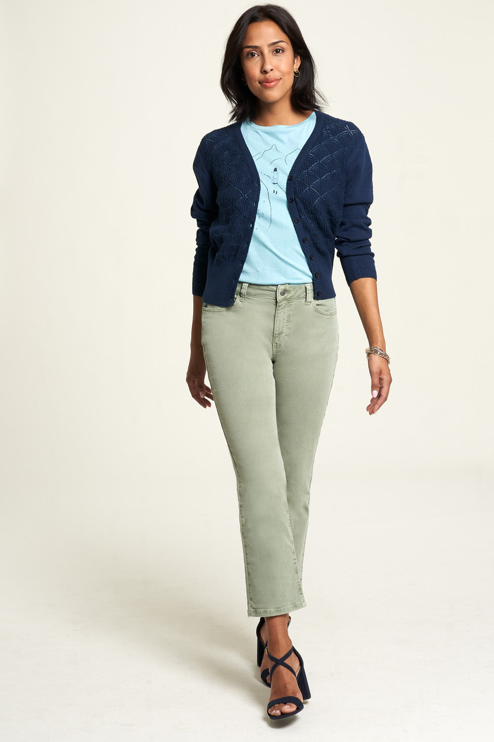 SALE -50%: Skinny-Jeans olive von Tranquillo