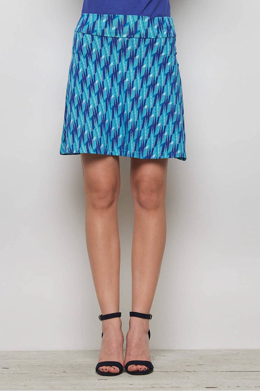 SALE -50%: Jupe gemustert in Blau-Tönen von Tranquillo
