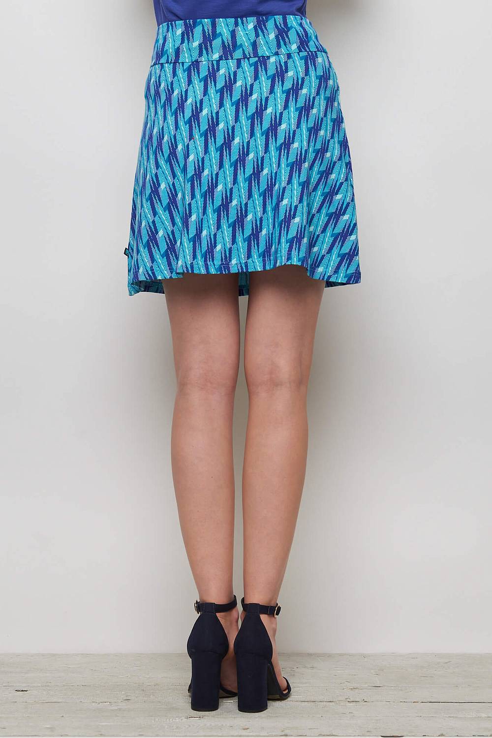 SALE -50%: Jupe gemustert in Blau-Tönen von Tranquillo