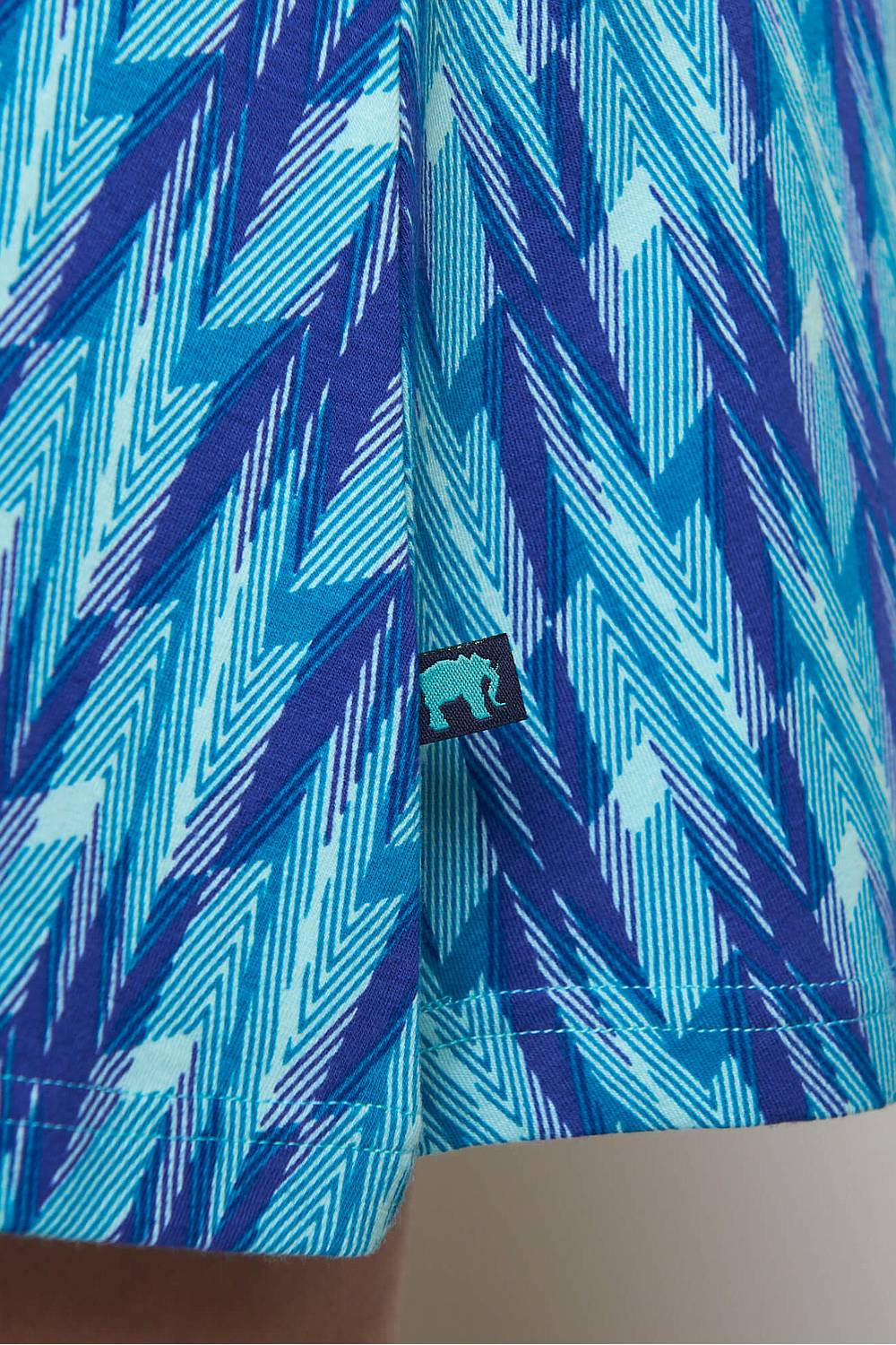 SALE -50%: Jupe gemustert in Blau-Tönen von Tranquillo