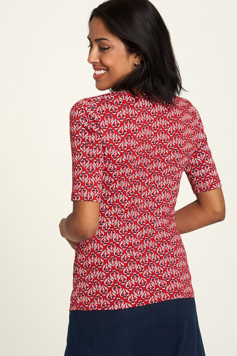 SALE -50%: Kurzarm-Shirt mit Distel von Tranquillo