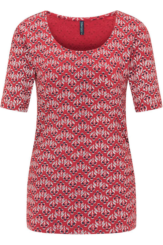 SALE -50%: Kurzarm-Shirt mit Distel von Tranquillo