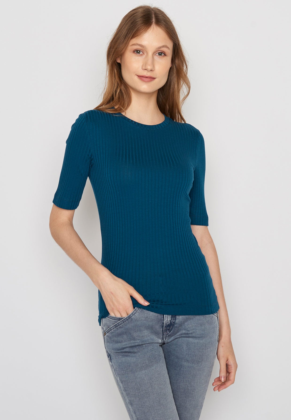 SALE: Damenshirt in Navy-Blau von Greenbomb