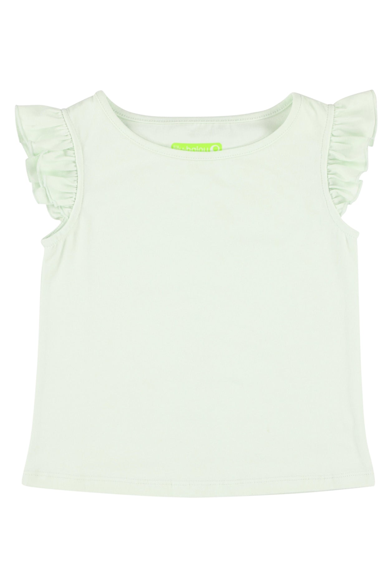 Rüschchen-T-shirt in wasserblau/-grün von Lily Balou