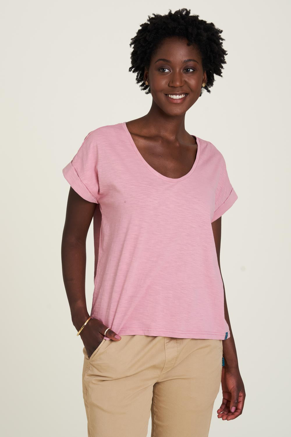 SALE: T-shirt uni Pink von Tranquillo