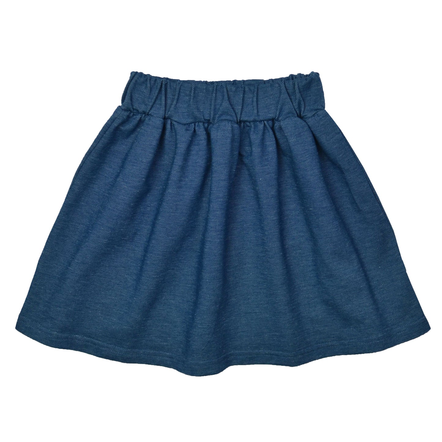 Jacquard-Jupe in uni Blau (Denimlook) von Baba