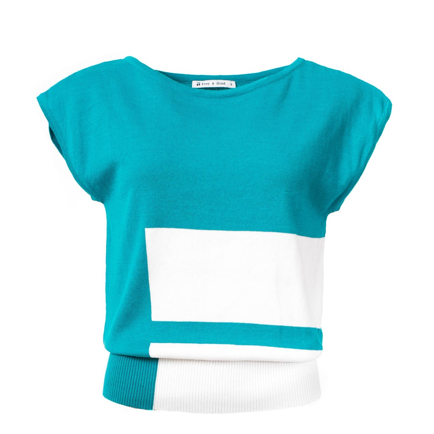 SALE -40%: Shirt gestrickt in Capri/Weiss von Chills&Fever (Froy&Dind)