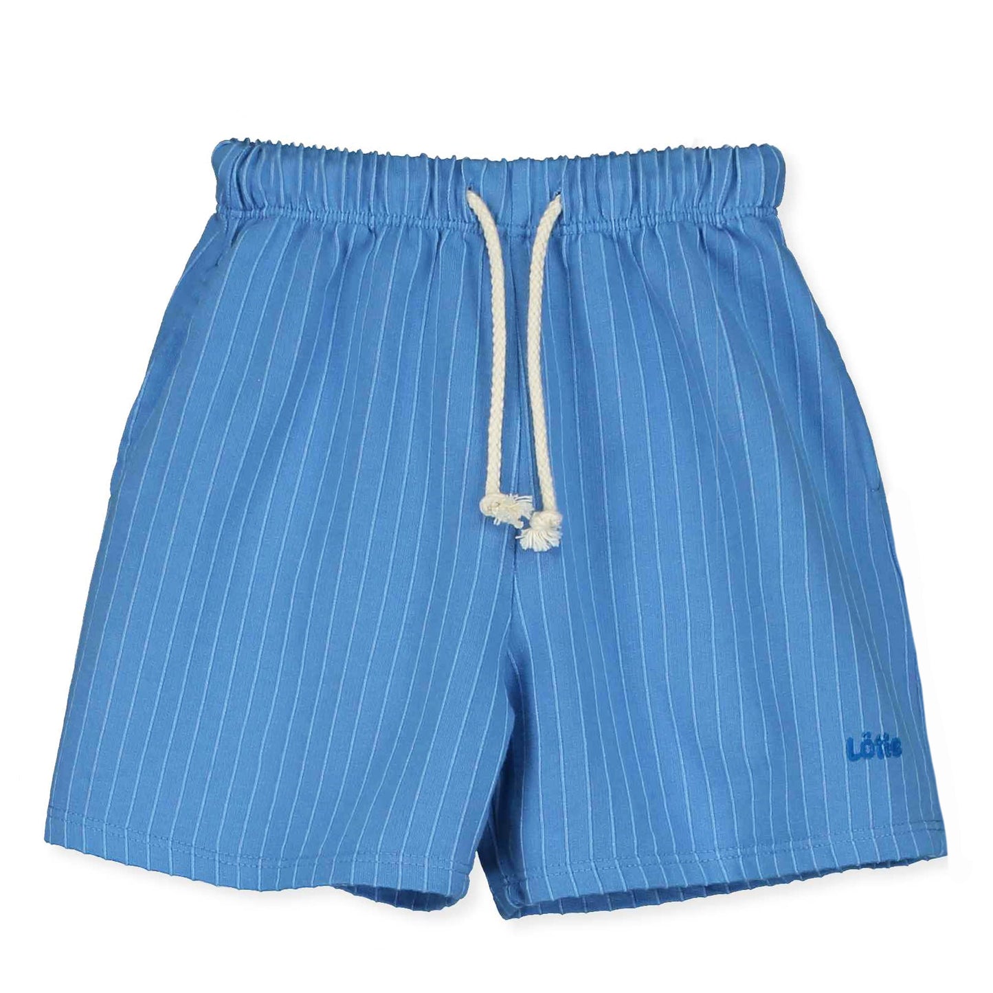 Shorts sweat mit feinen Streifen in Blau von Lötiekids