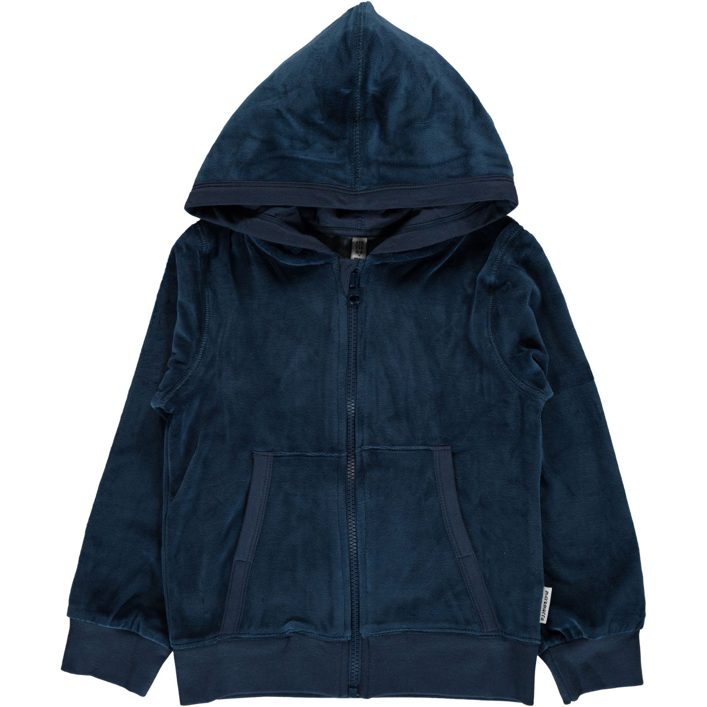 SALE: Kapuzenjacke Velours uni Dunkelblau von Maxomorra