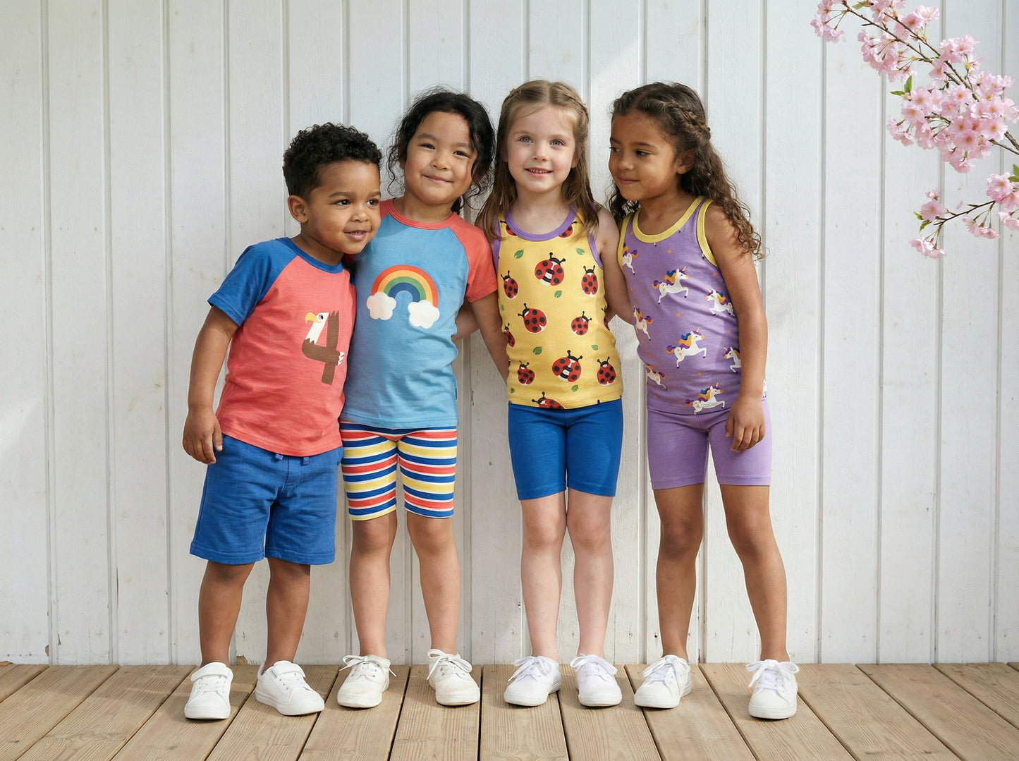 Bermuda Shorts Musselin in blau von Maxomorra