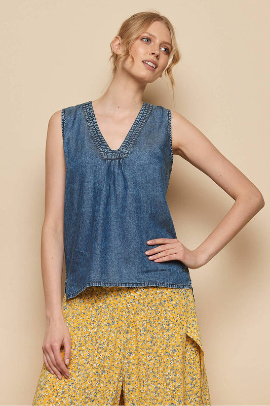 SALE -50%: Shirt in denim von Tranquillo