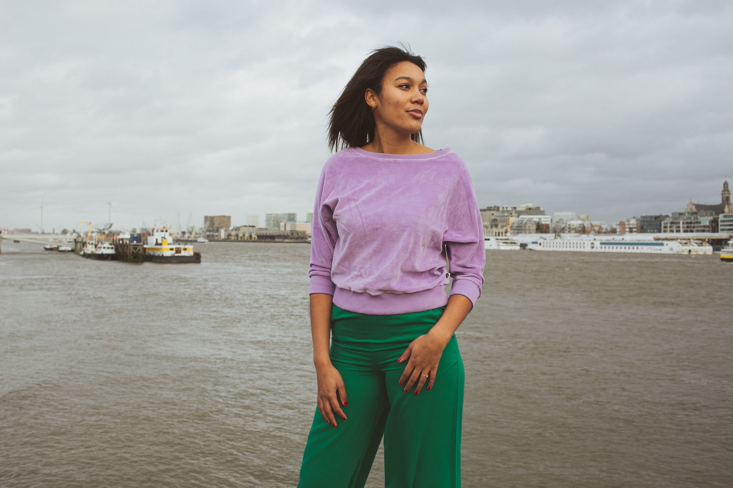 Velours-Pulli in Orchidee von Chills&Fever