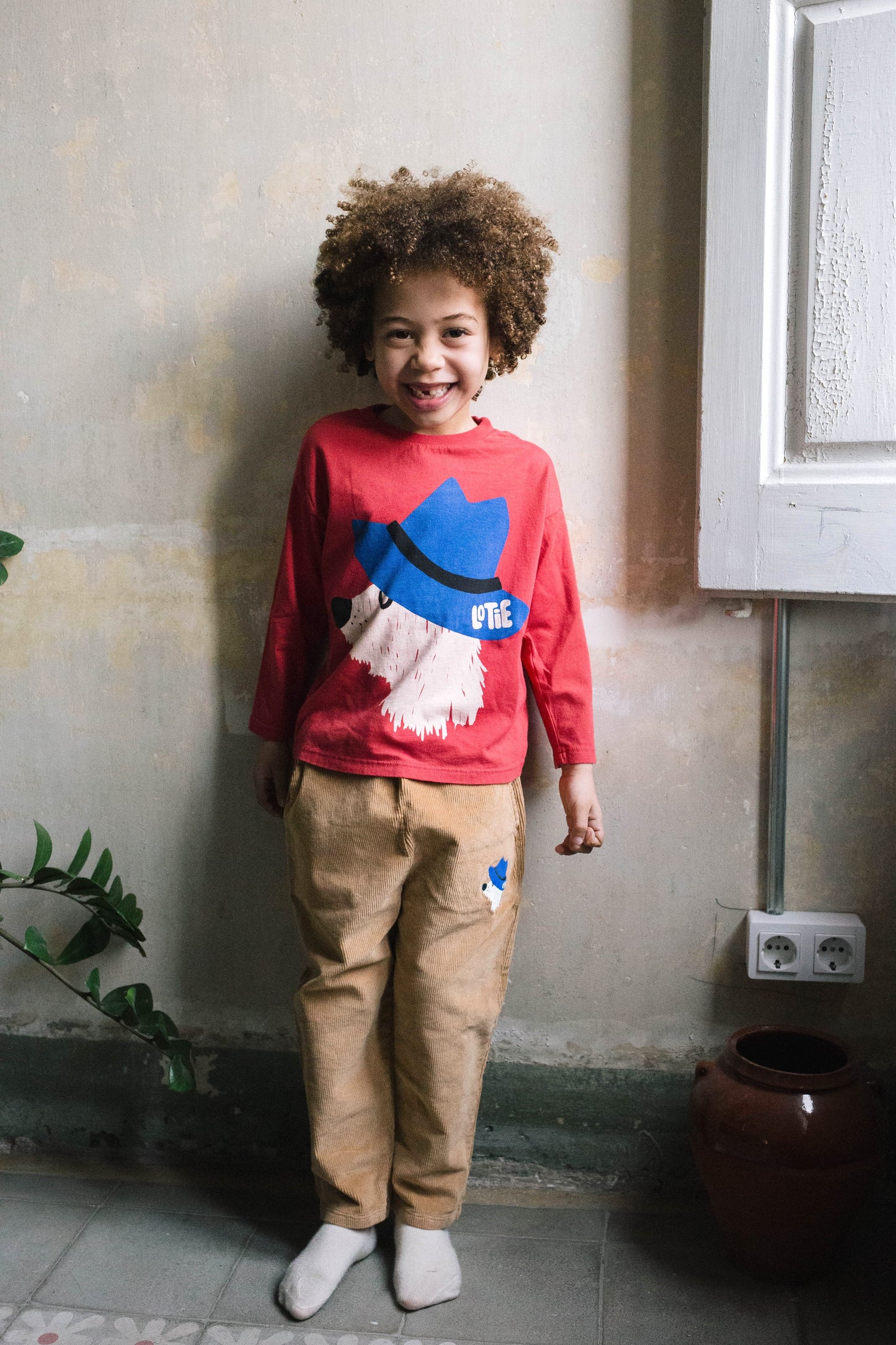 Langarm-Shirt Rot mit Eisbär von Lötiekids