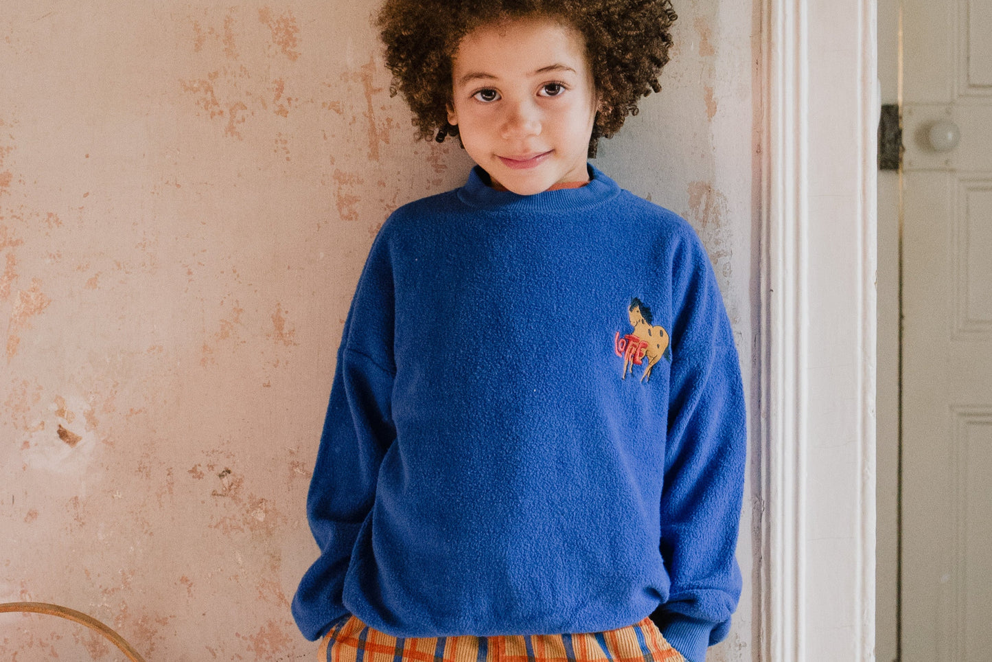 Sweatshirt Blau mit Pferd von Lötiekids