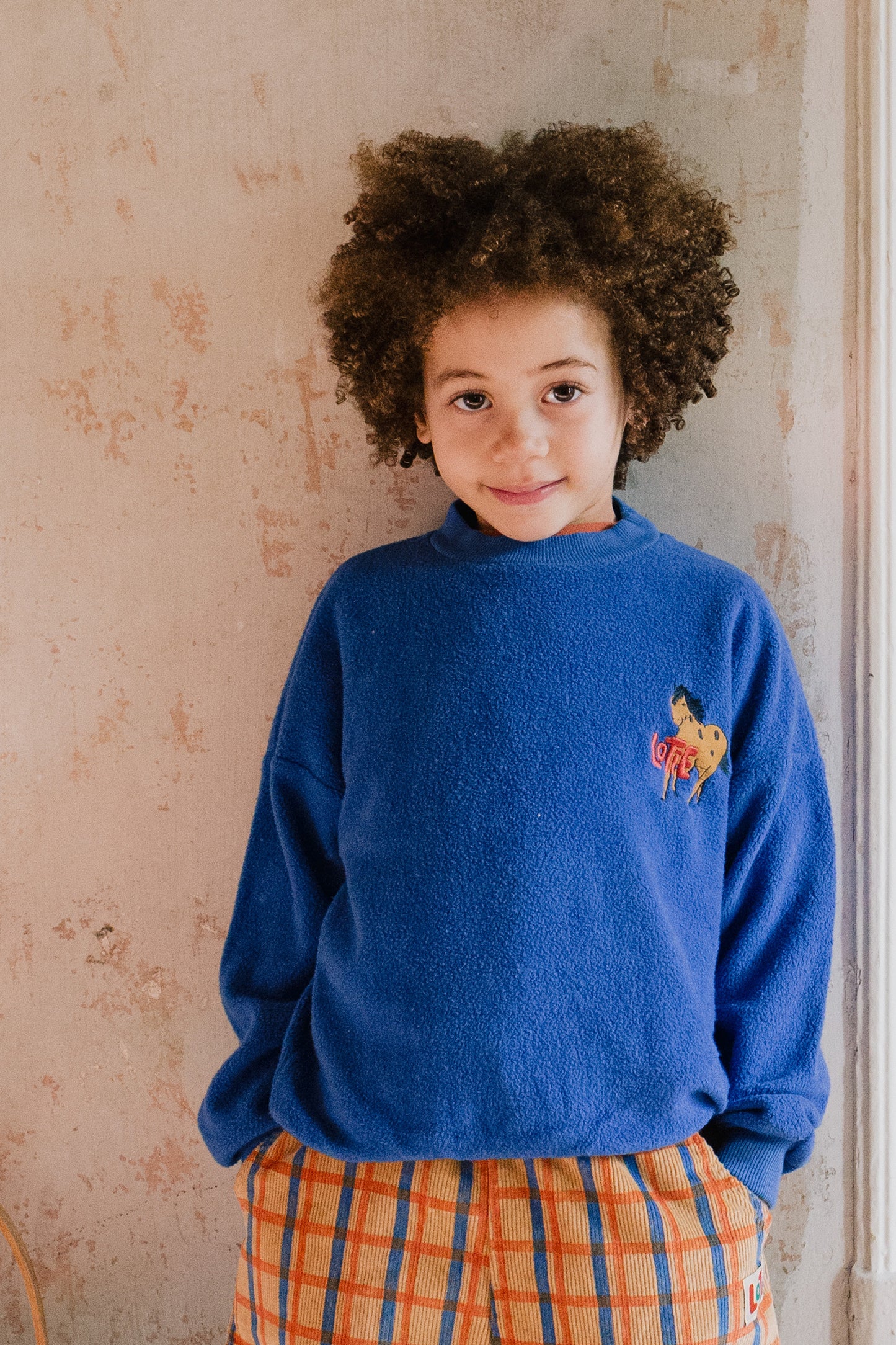 Sweatshirt Blau mit Pferd von Lötiekids