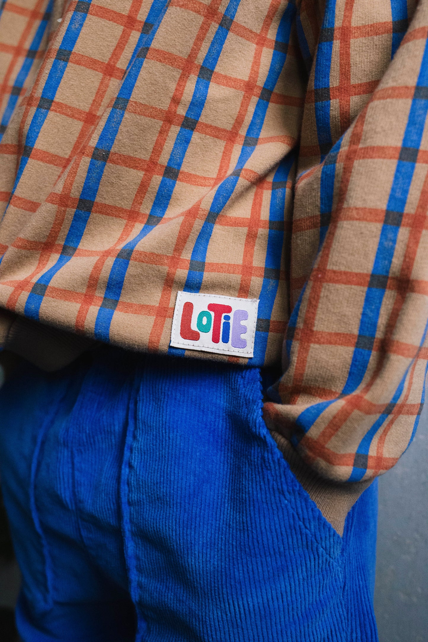 Sweatshirt mit Rastermuster Toasted von Lötiekids