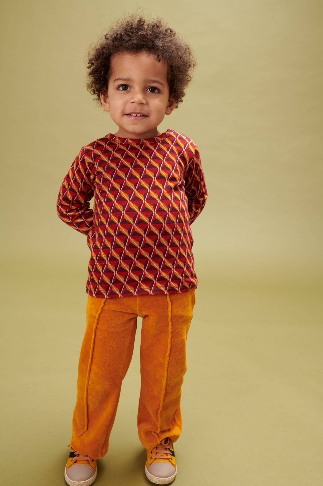 Velours-Hose in Inca Gold von Lily Balou