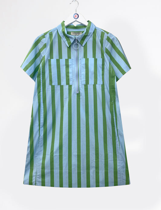 Kurzes Sommerkleid Hellblau/Grün Madmoiselle Yéyé