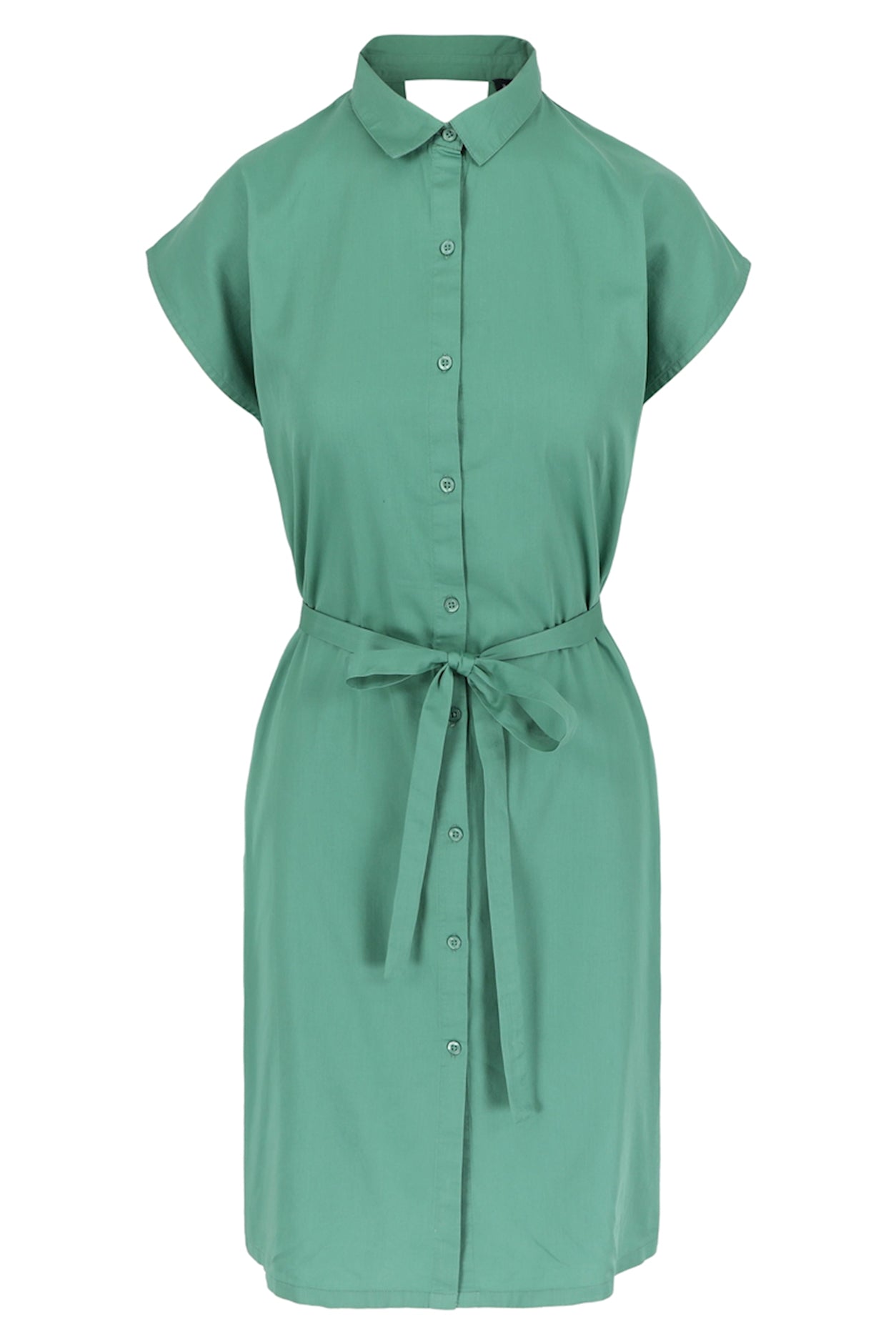 SALE: Satin-Kleid uni in Smaragdgrün von Lily Balou