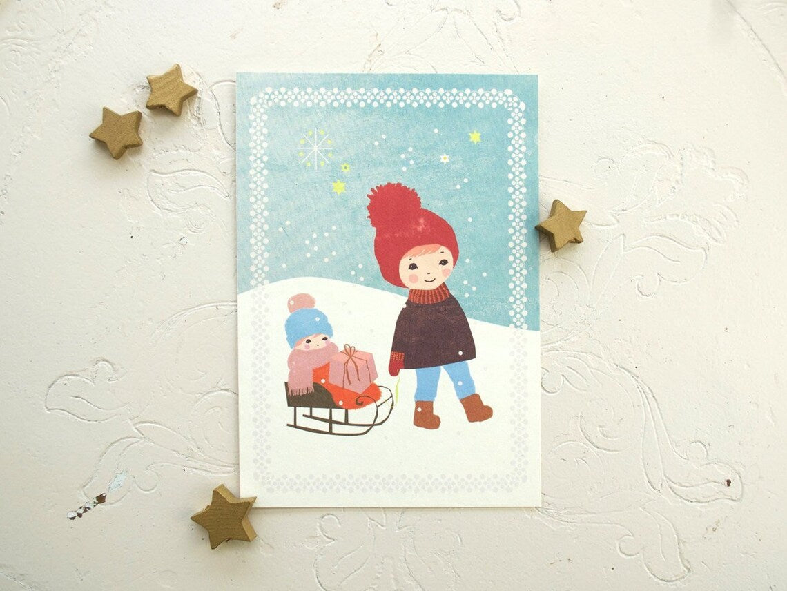 Wunderschöne Winter-/Weihnachts-Postkarten von Monimari