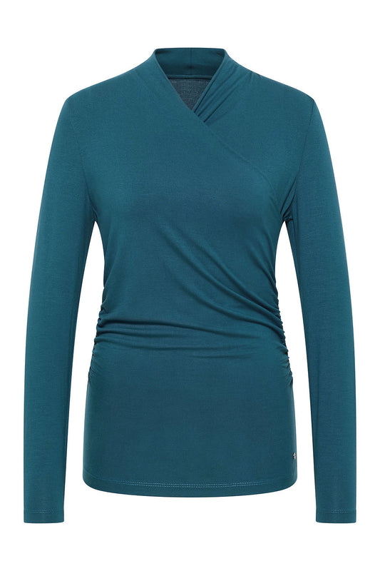 Wickelshirt in Bermuda Blue von Tranquillo
