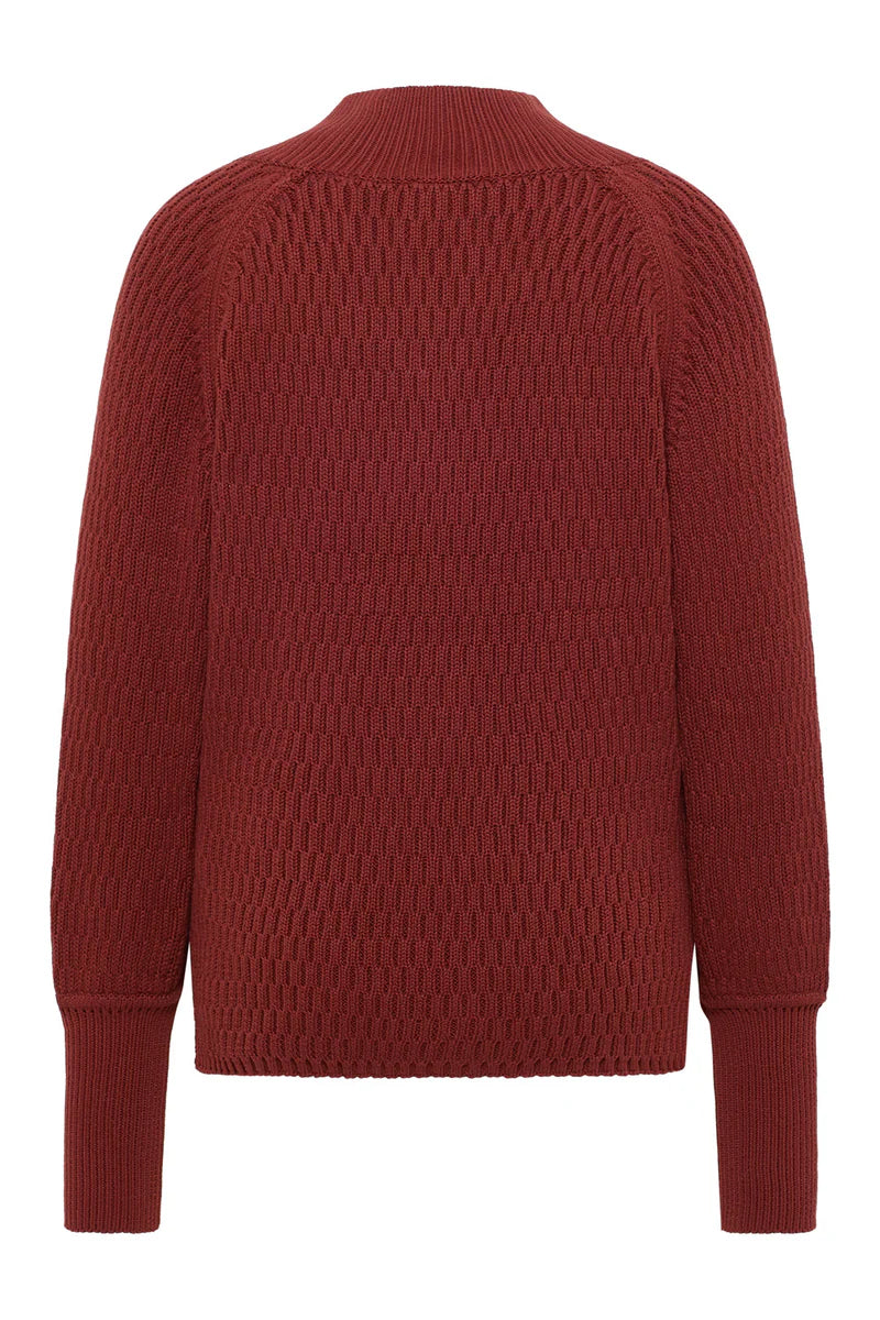 Jacquard-Pullover in Fired Brick von Tranquillo