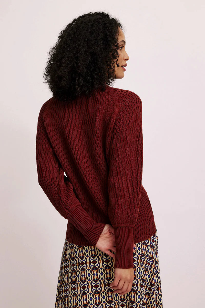 Jacquard-Pullover in Fired Brick von Tranquillo