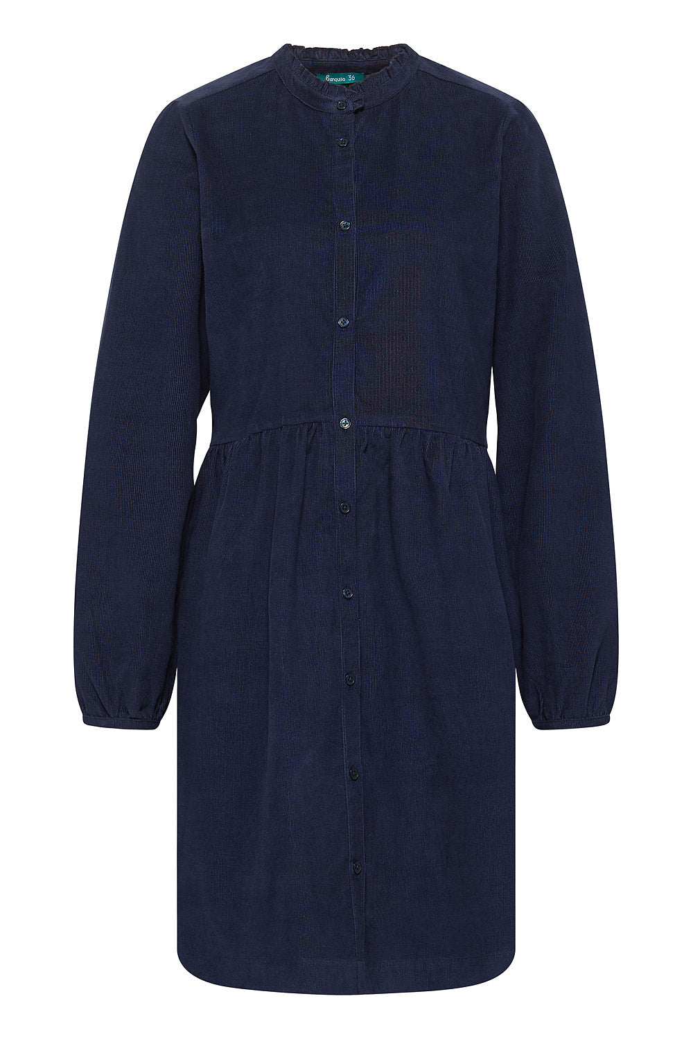 Blusenkleid aus Cord in Dunkelblau von Tranquillo