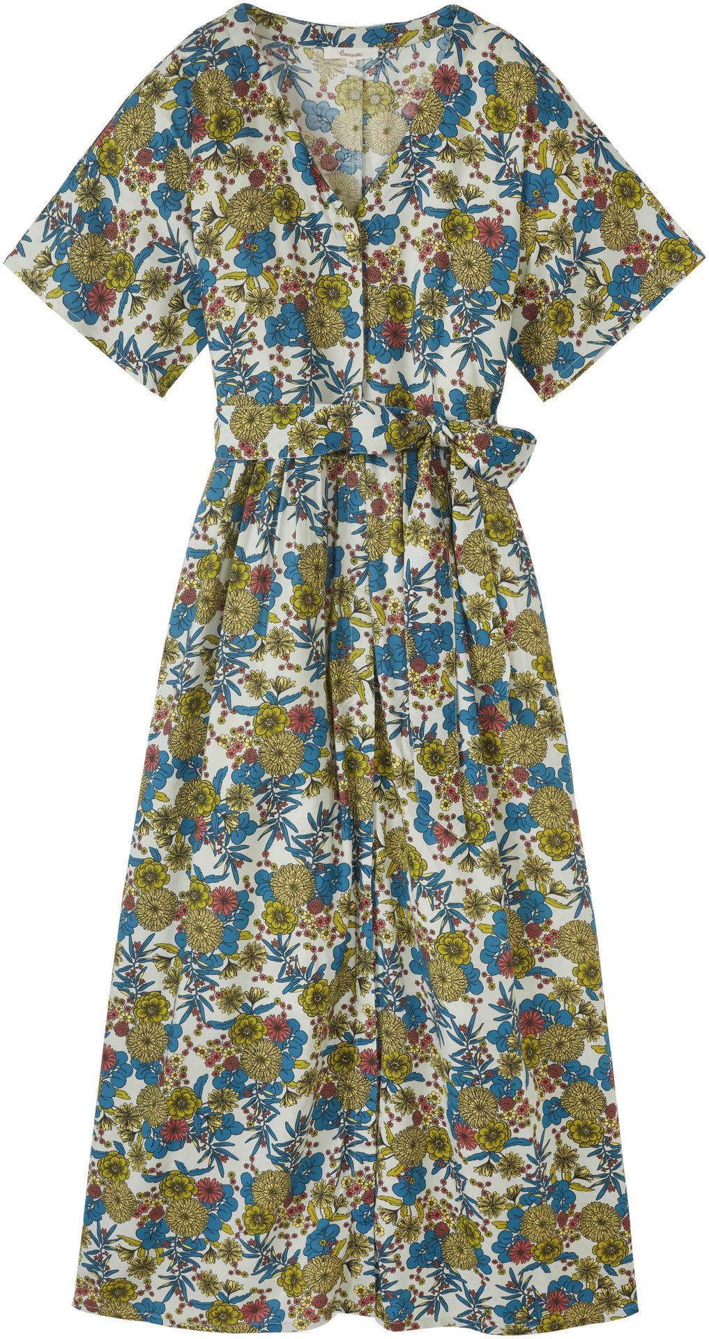 Langes Kleid mit Blumenbouquet von Tranquillo