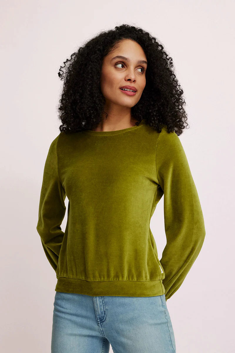Velours-Pulli in Golden Cypres von Tranquillo