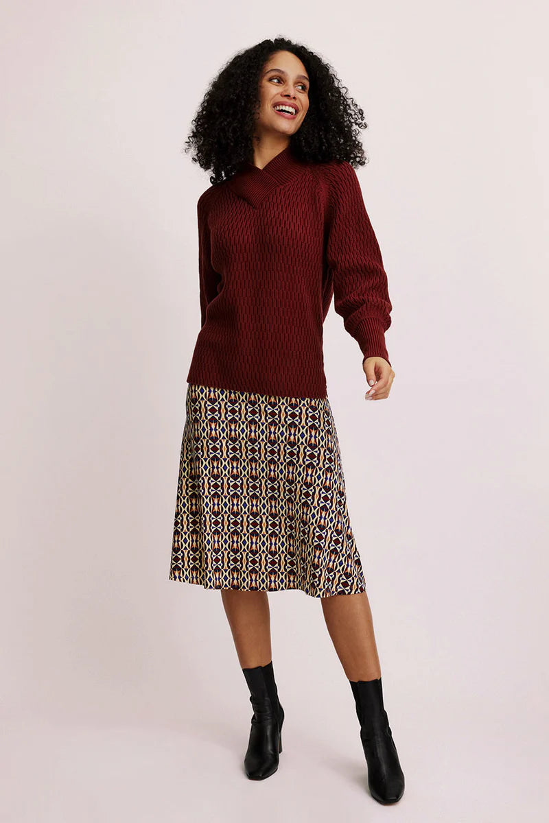 Jacquard-Pullover in Fired Brick von Tranquillo