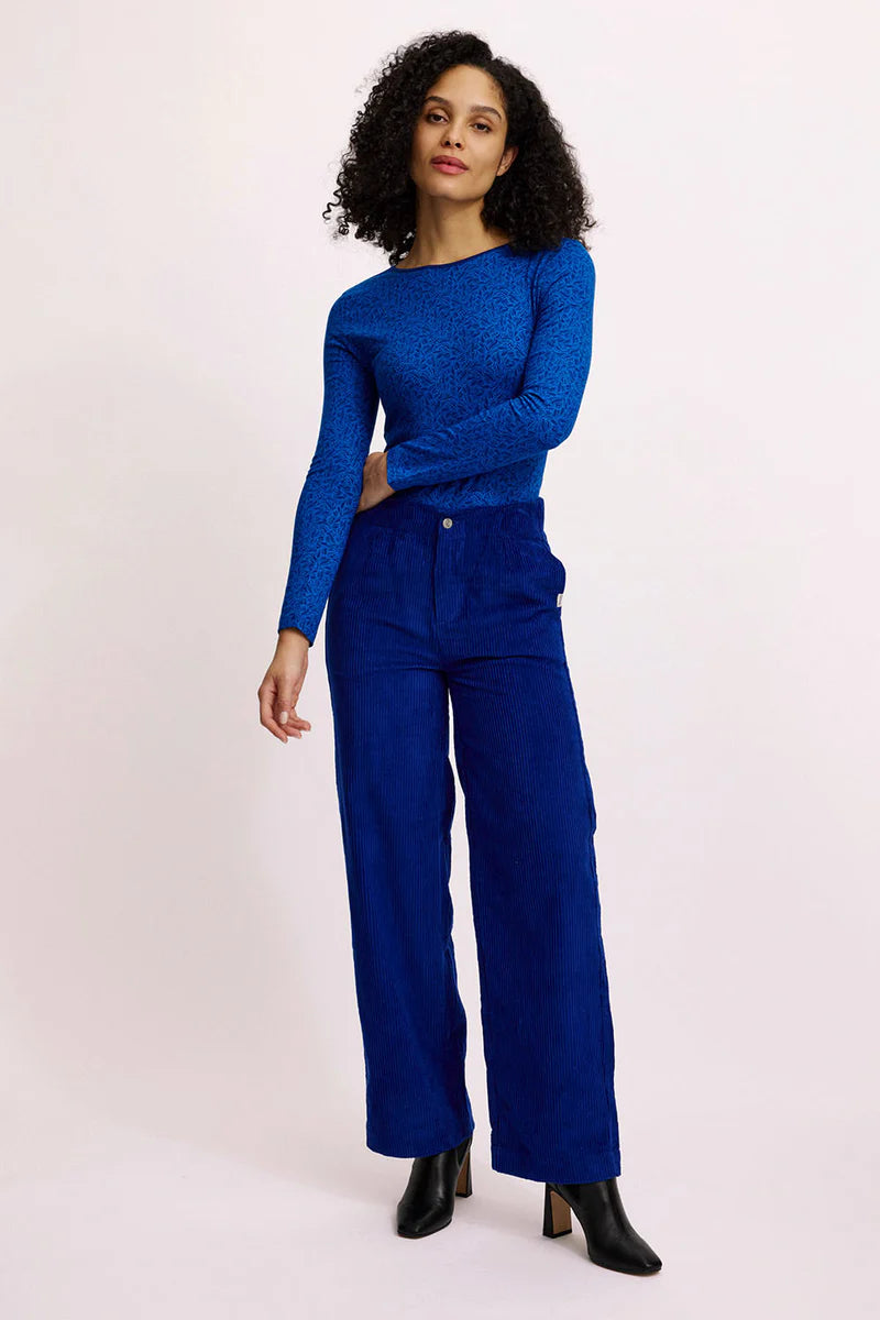 Cord-Hose in Tintenblau von Tranquillo