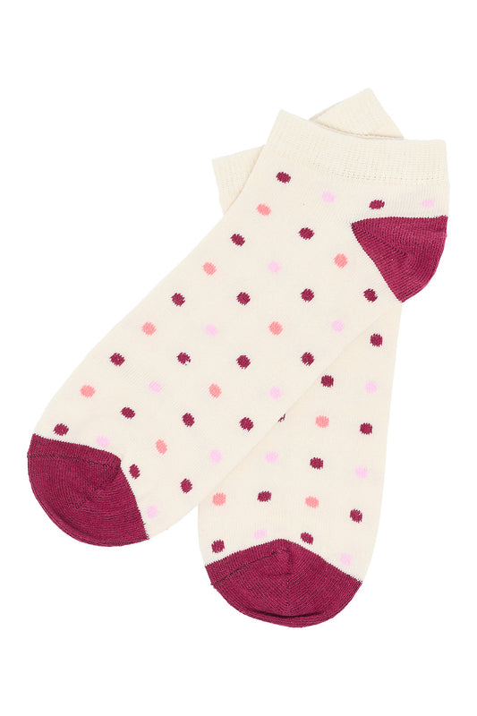 Sneaker-Socken mit Tupfen Rot/Rosa von Tranquillo