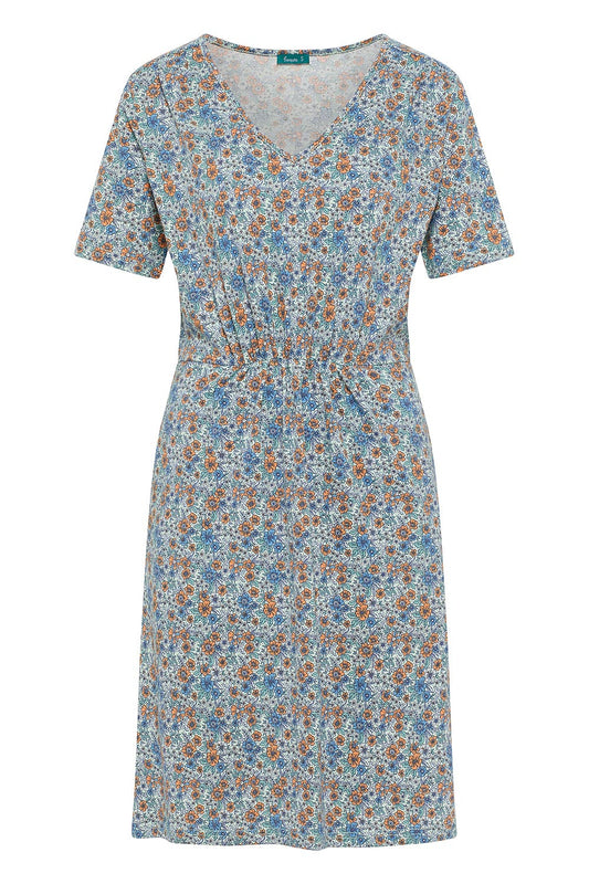 SALE: Jerseykleid mit Taschen mit Gartenmuster von Tranquillo
