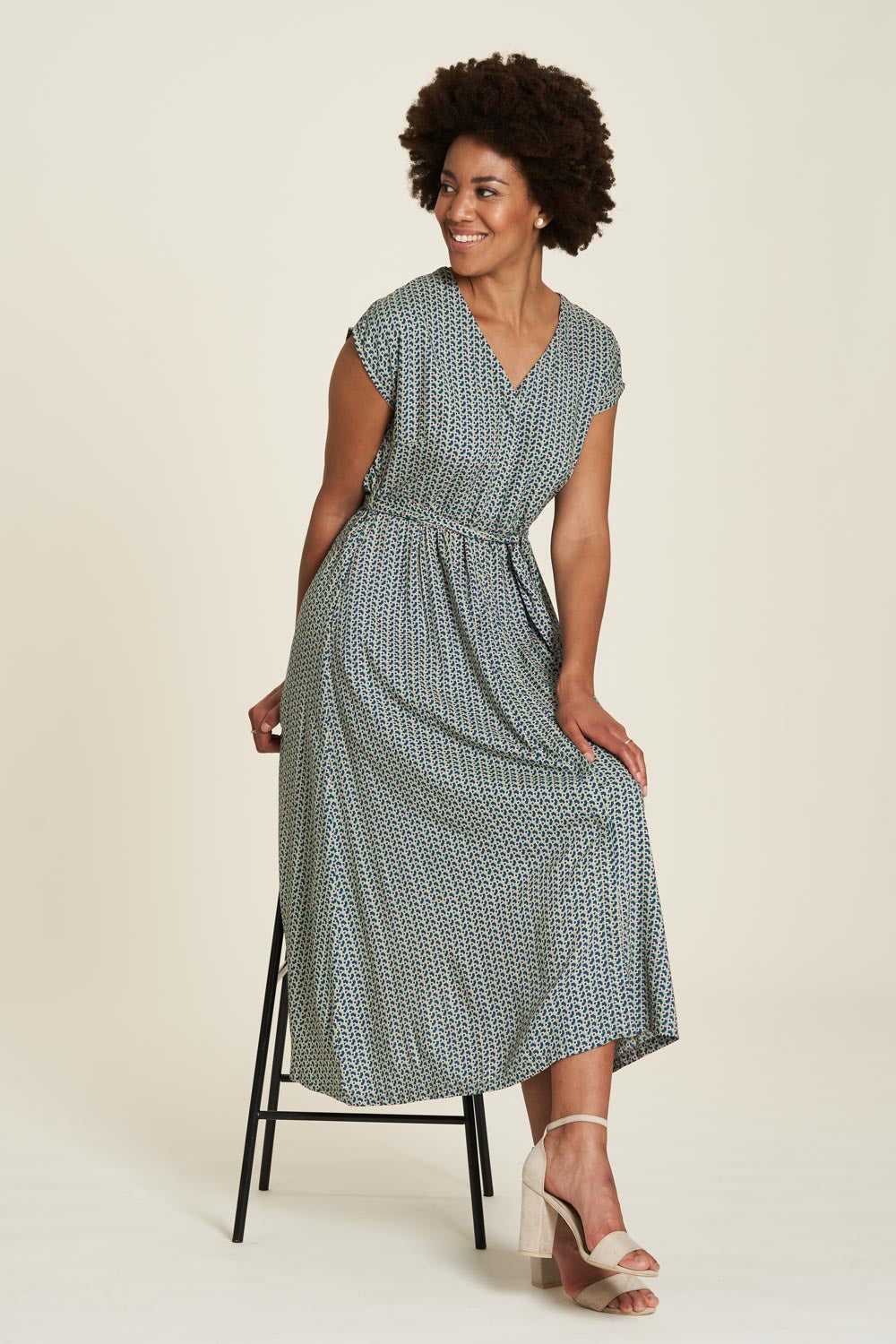 SALE: Langes Sommerkleid Cubes von Tranquillo