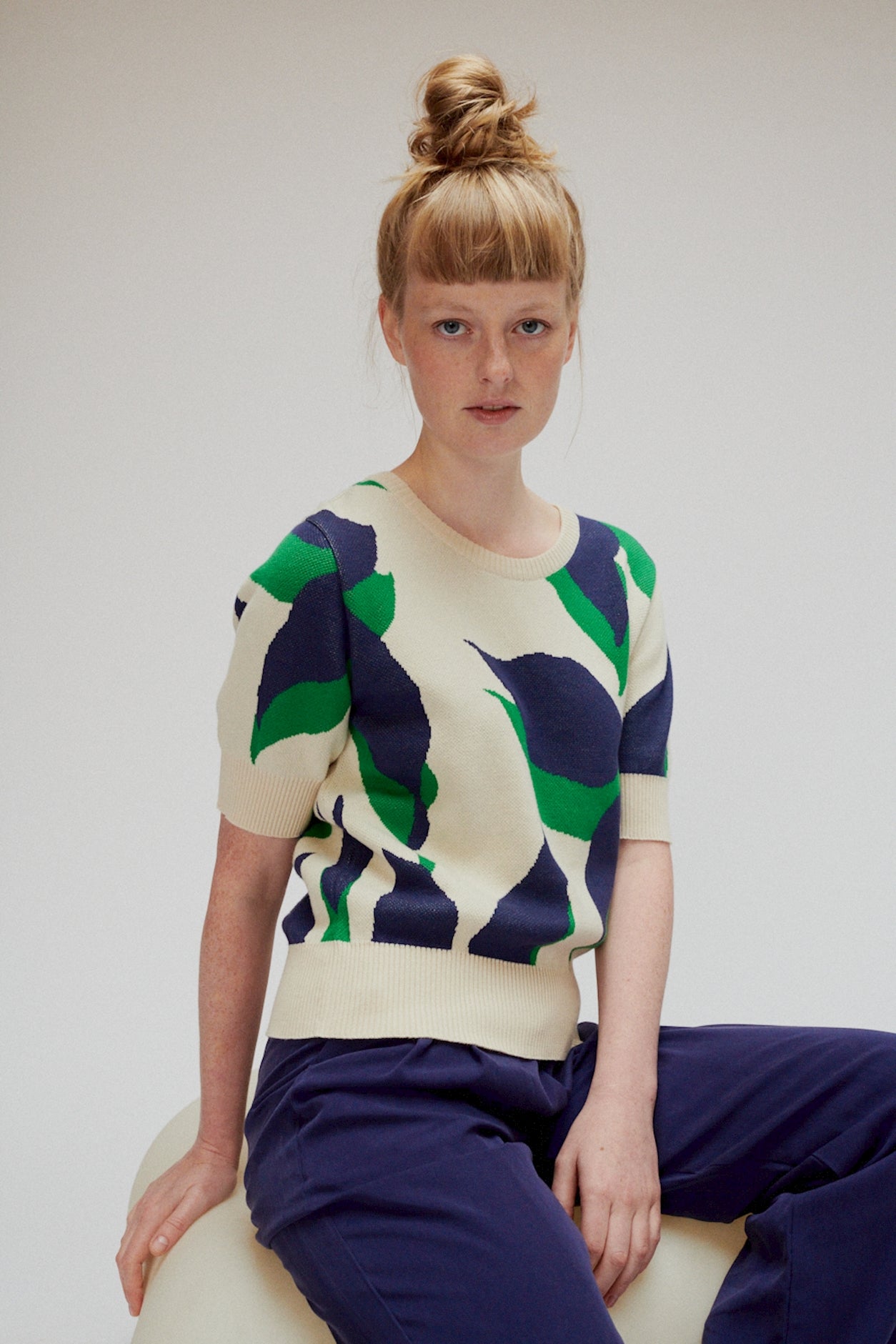 Twill-Hose in Dunkelblau von Lily Balou