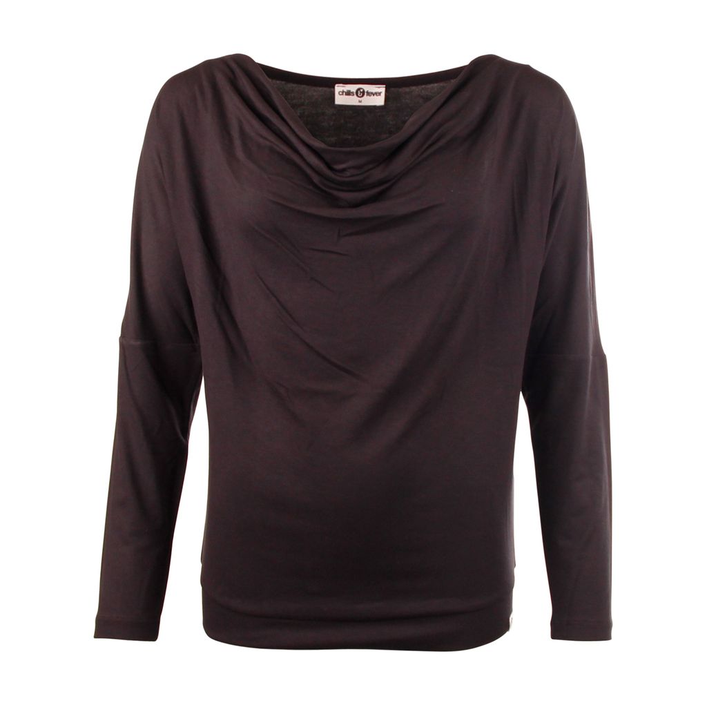 Wasserfall-Shirt in Schwarz von Chills&Fever