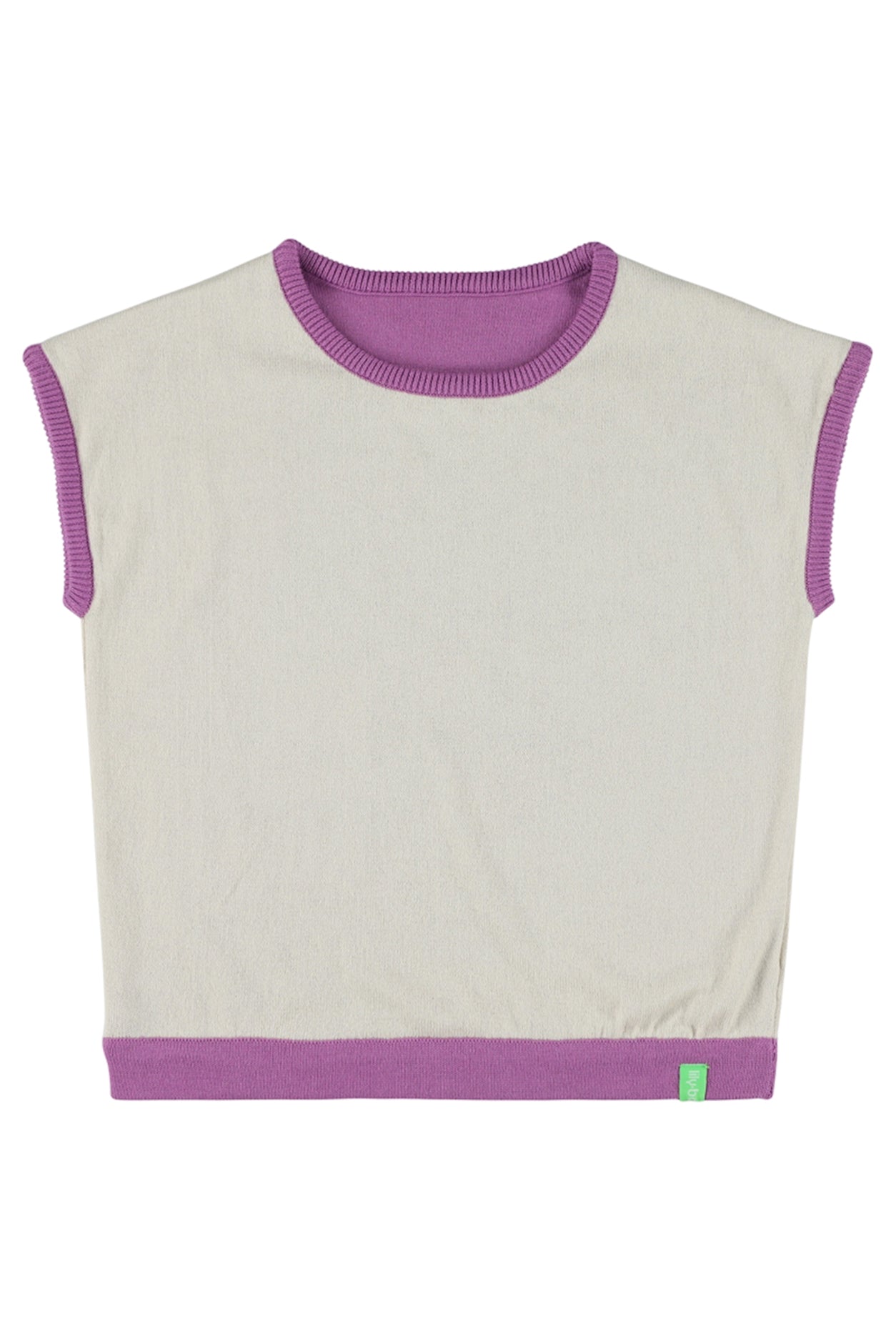 Wendbares Strick-Shirt im weiss und maulbeer-violet von Lily Balou