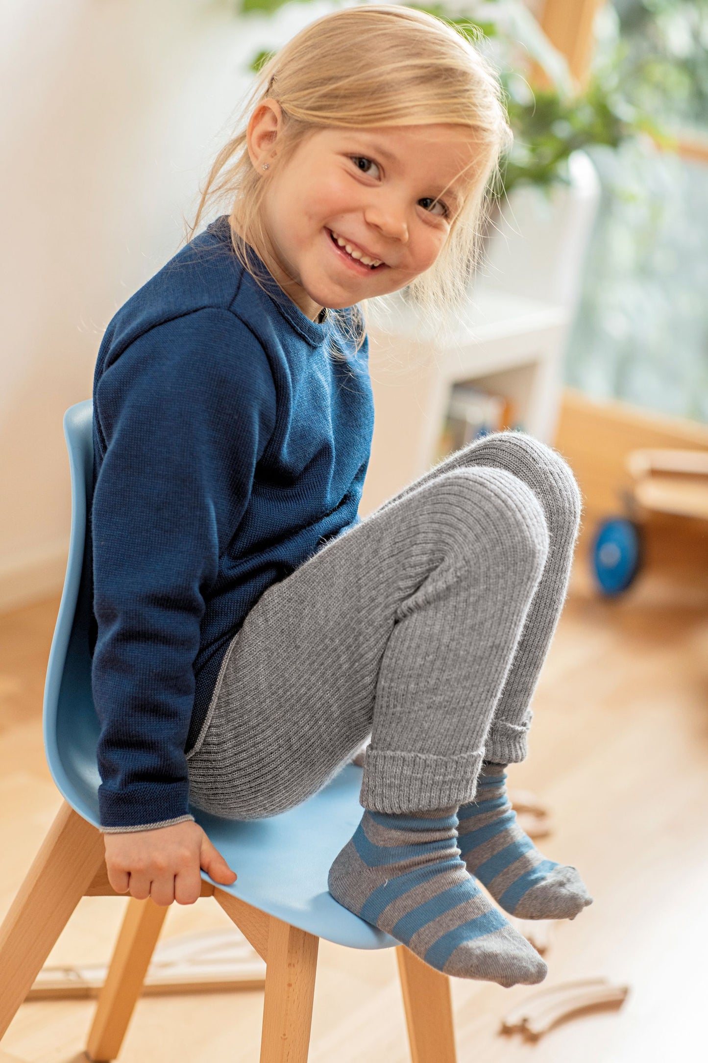 -20%: Woll-Leggings in Marine von Disana