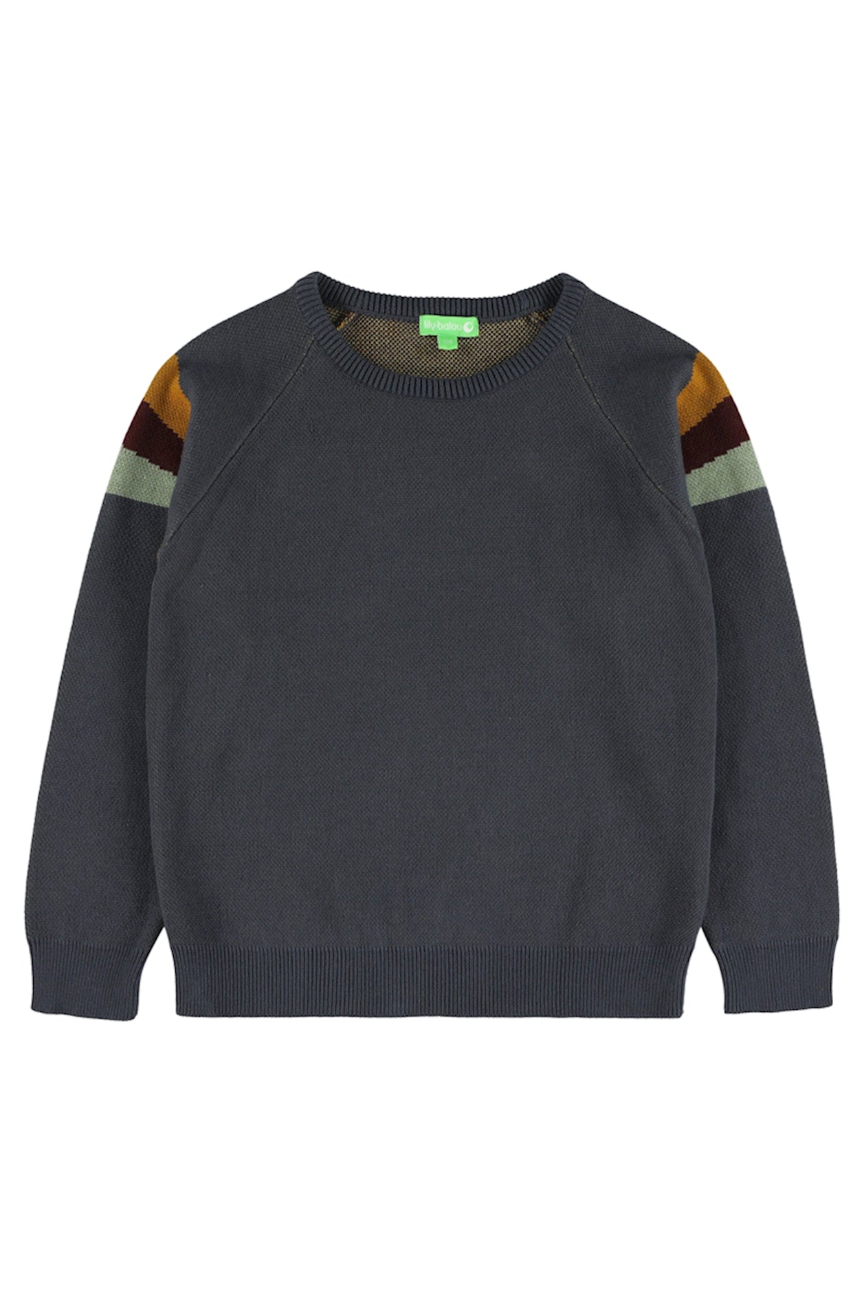 Pullover in Ombre Blue mit Farbelementen