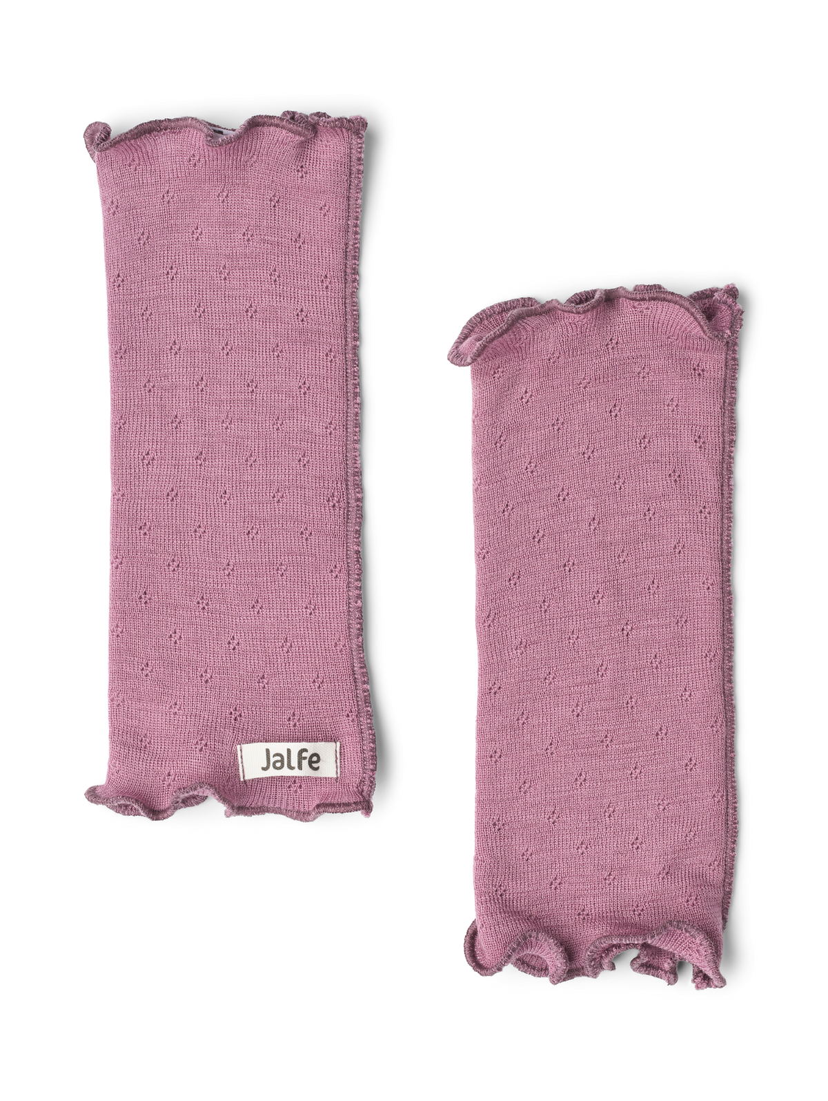 Pulswärmer mit Löchli-Muster in Blush von Jalfe