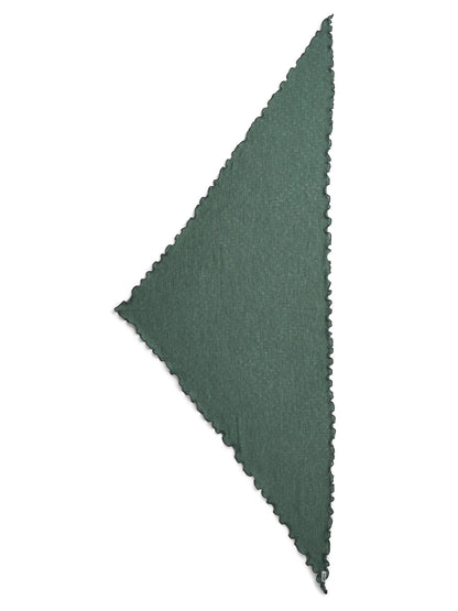 Dreieckstuch mit Löchli-Muster in Dusty Green