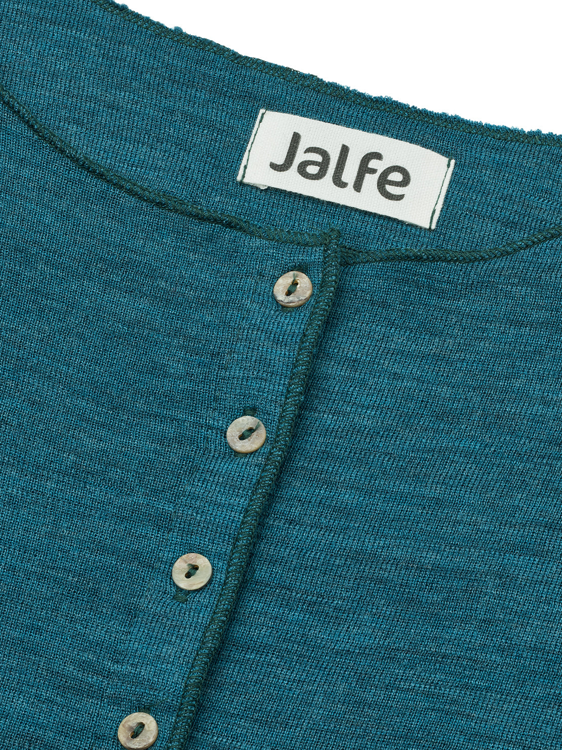 Wolle-Cardigan in Türkis mélange von Jalfe