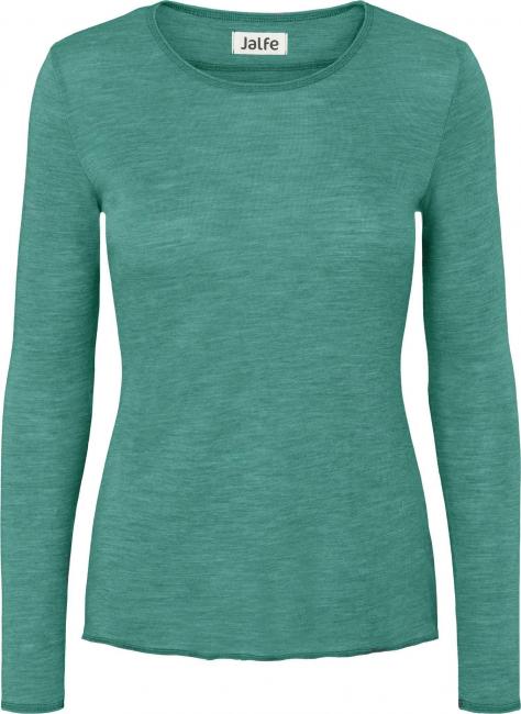 Vorbestellung: Wolle-Damenshirt Langarm  in Emerald von Jalfe