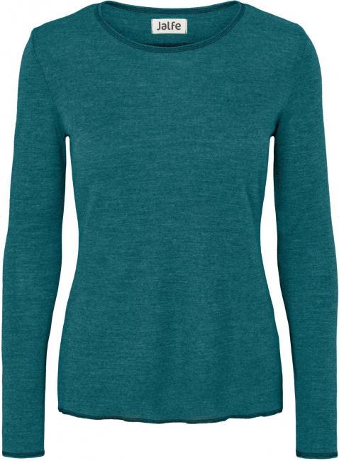 Vorbestellung: Wolle-Shirt Türkis Mélange