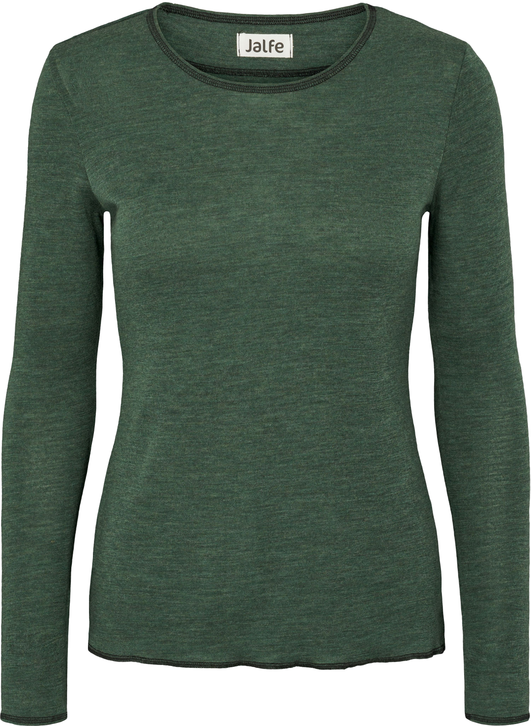 Wolle-Damenshirt Langarm  in Dusty Green von Jalfe